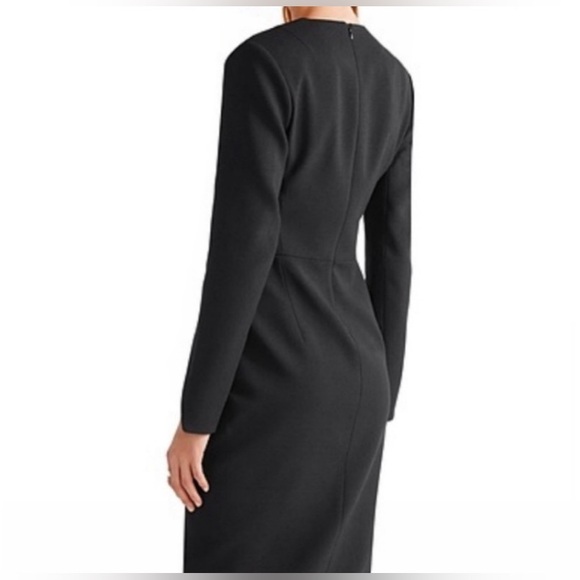 Protagonist Midi Dress V Neck Black Size 2 NWT - Picture 6 of 11